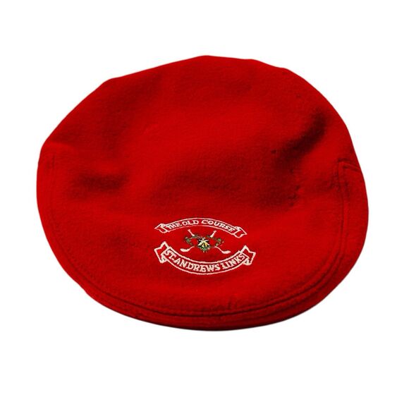Kangol Red Wool Cashmere Beret Lg Old Course St Andrews Golf Cap 1994 Open READ - Picture 1 of 14